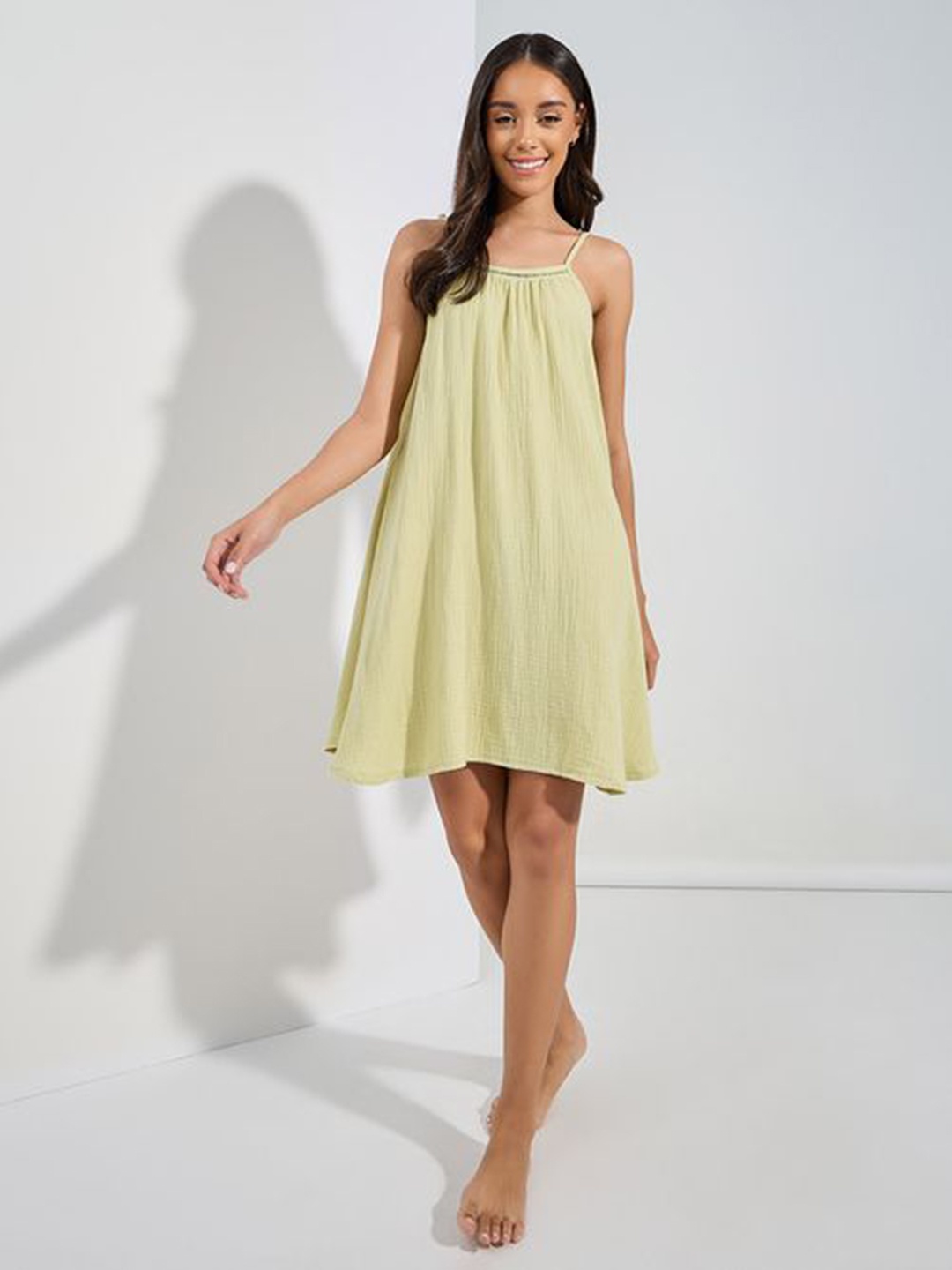 

StyleCast Georgette A-Line Dress, Yellow