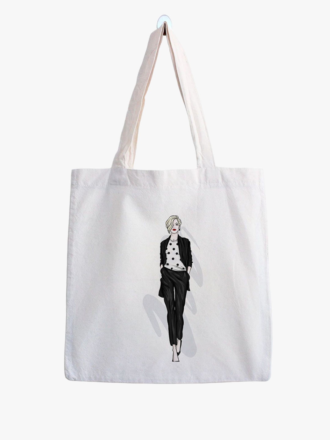 

ARTBUG Printed Shopper Tote Bag, White