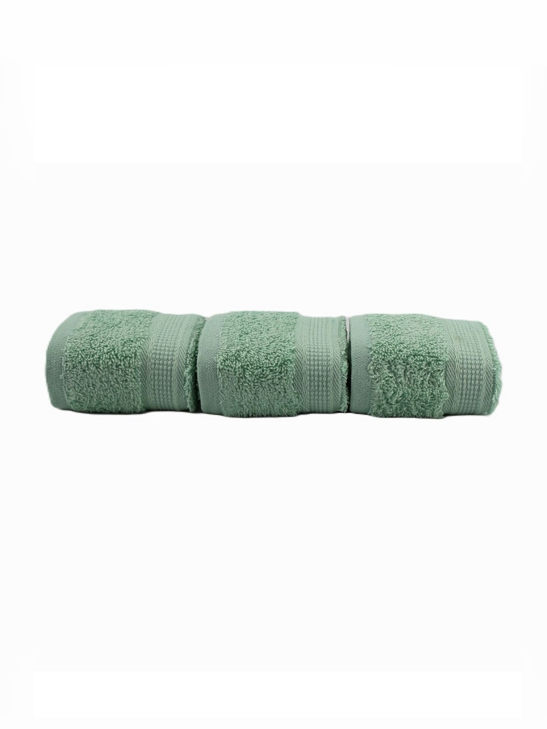 

BOMBAY DYEING Pack of 3 Santino 550 GSM Oure Cotton Solid Face Towel, Green