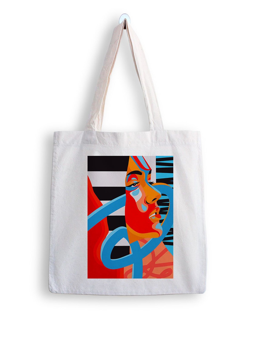 

ARTBUG Printed Shopper Tote Bag, White