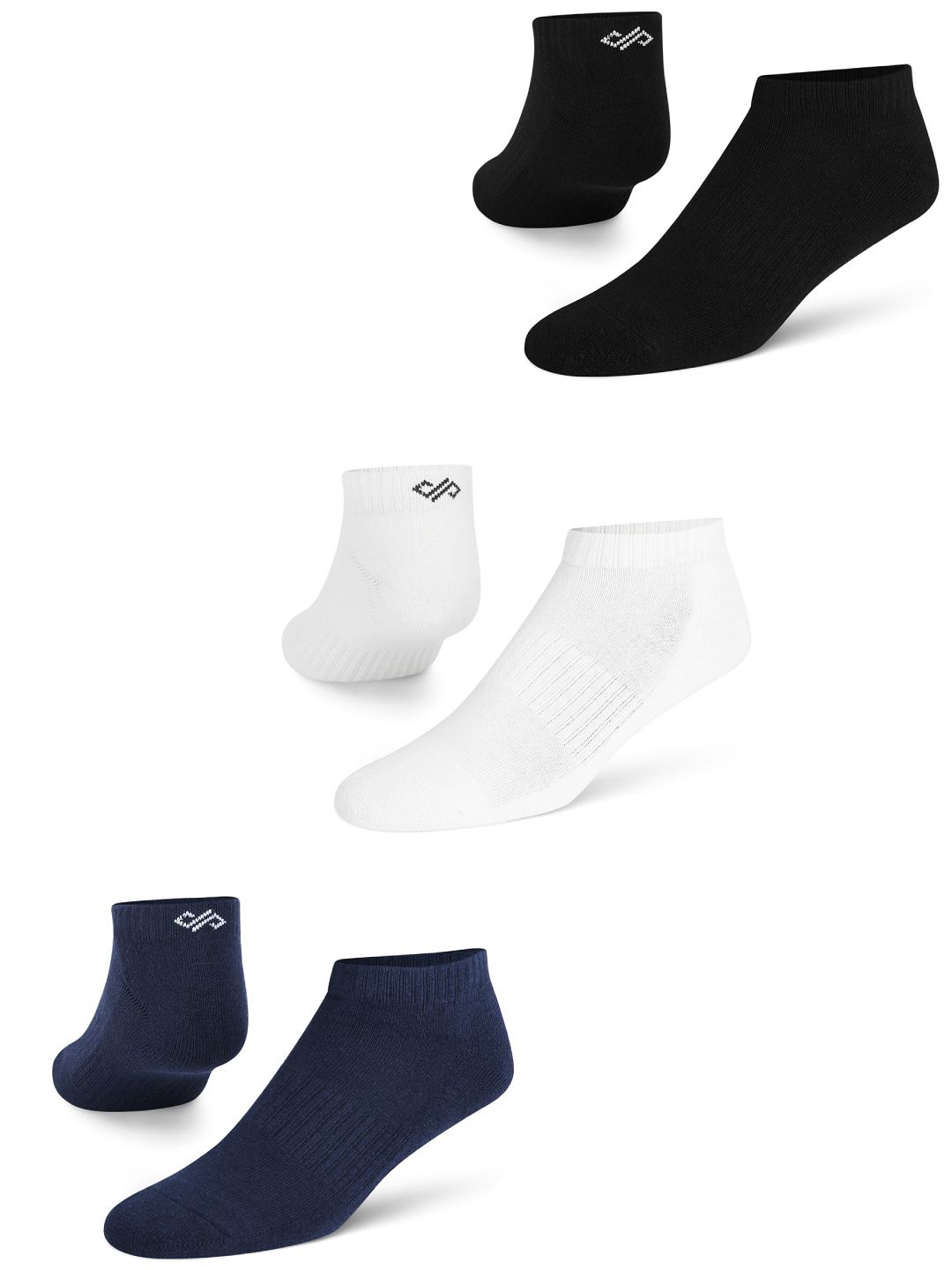 

Dynamocks Unisex Pack Of 3 Ankle-Length Socks, Navy blue