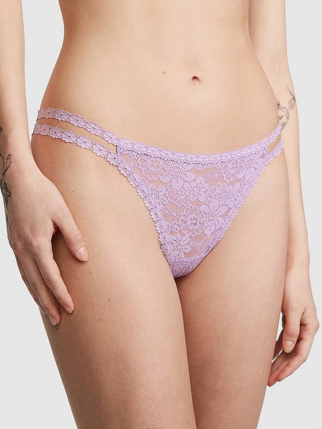 

Victoria's Secret Self Design Low Rise Thong Brief, Purple