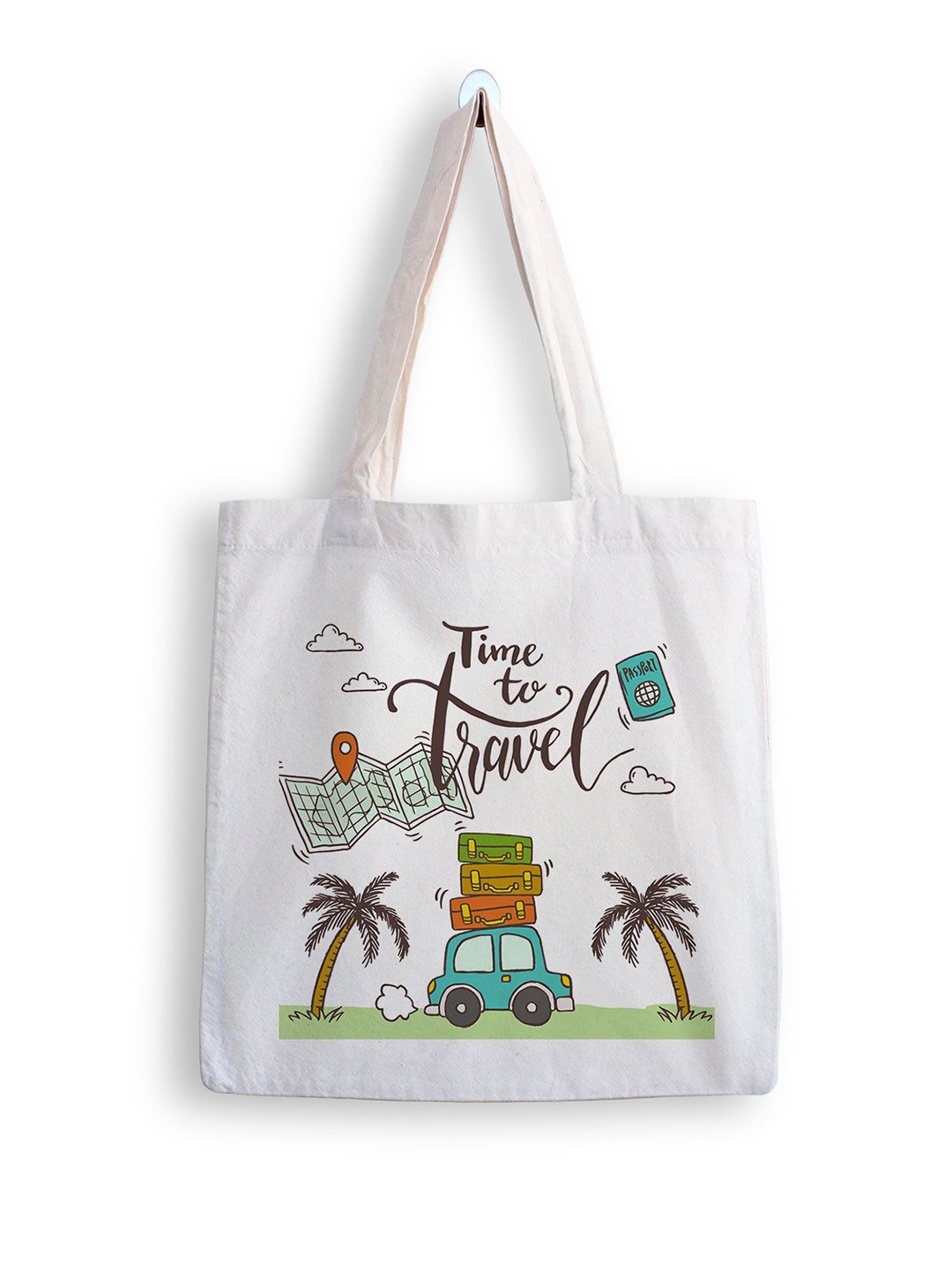 

ARTBUG Printed Shopper Tote Bag, White