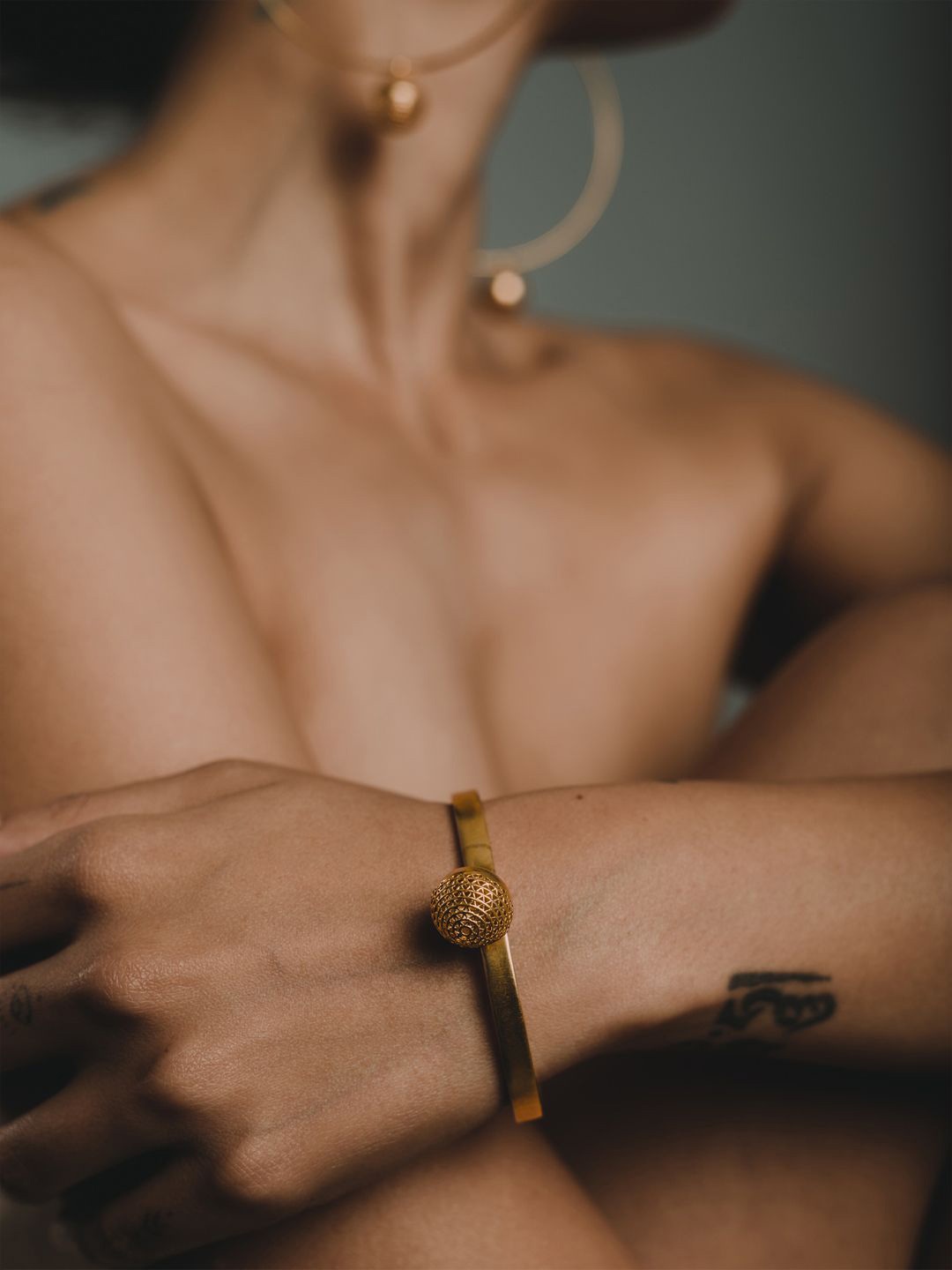 

The Slow Studio Unisex Gold Plated Cuff Bracelet