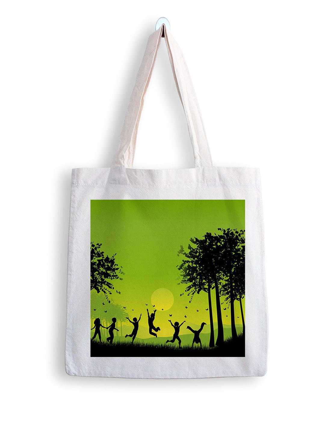 

ARTBUG Printed Structured Tote Bag, White