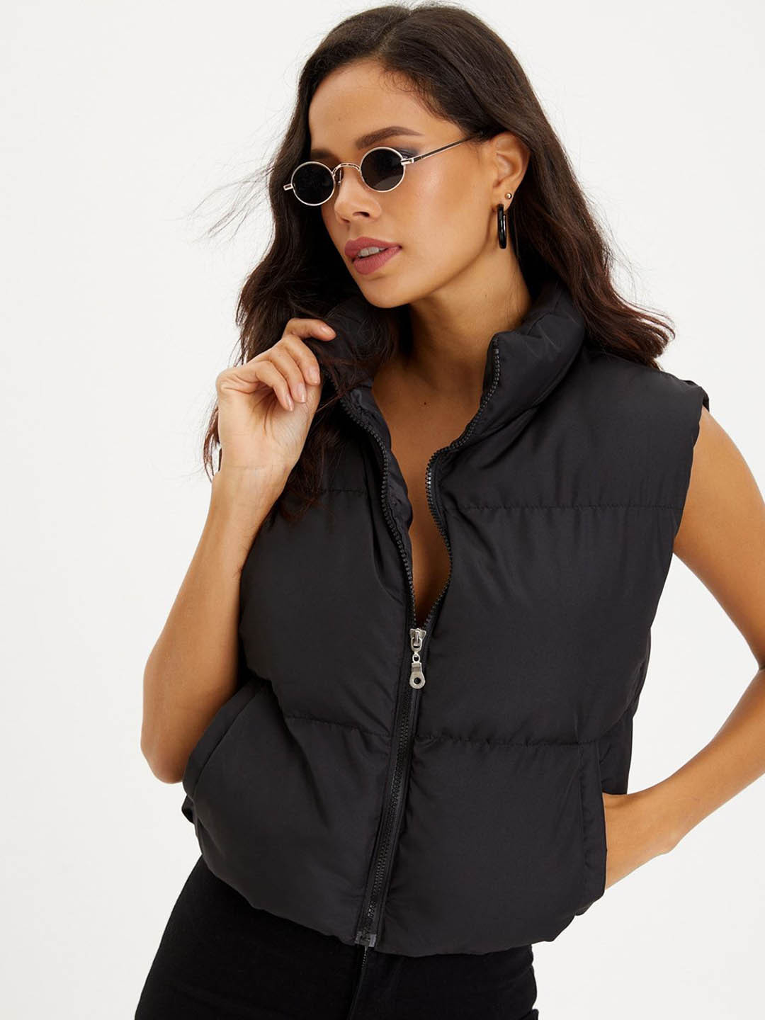 

Cool & Sexy Women Open Front Jacket with Patchwork, Na