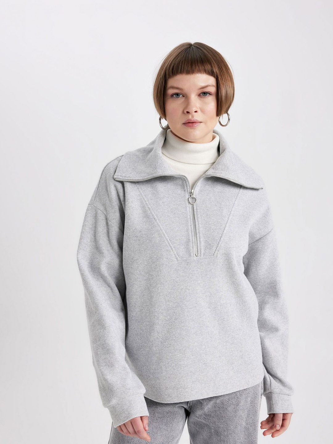 

DeFacto Women Pullover, Grey