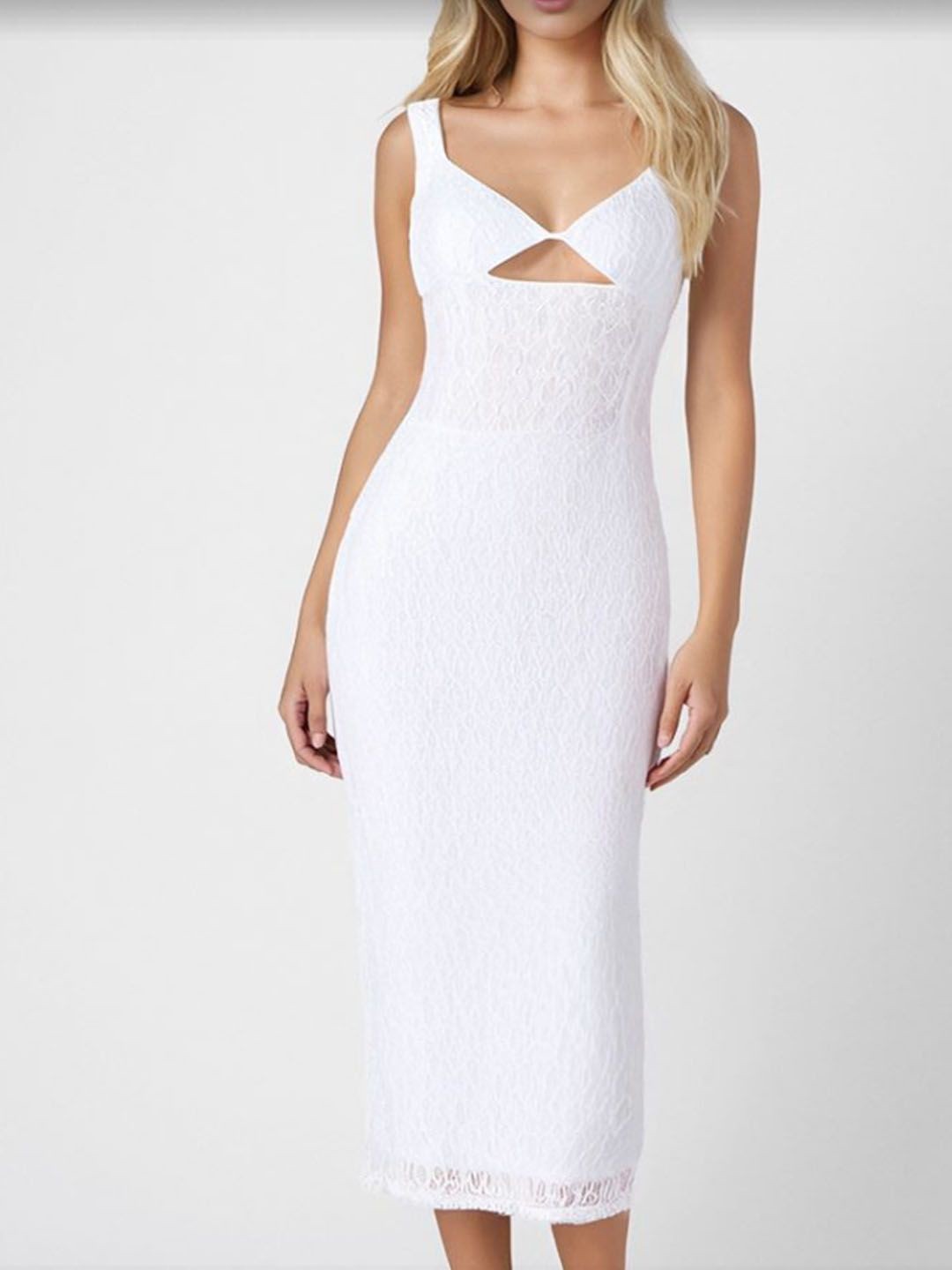 

StyleCast Georgette Sheath Midi Dress, White