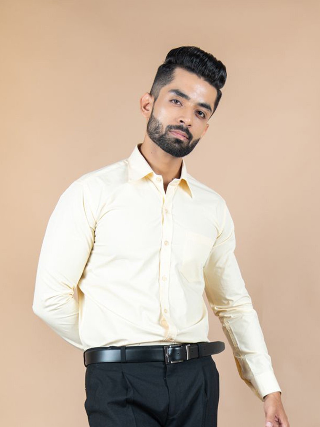 

Tistabene Men Standard Opaque Checked Casual Shirt, Yellow
