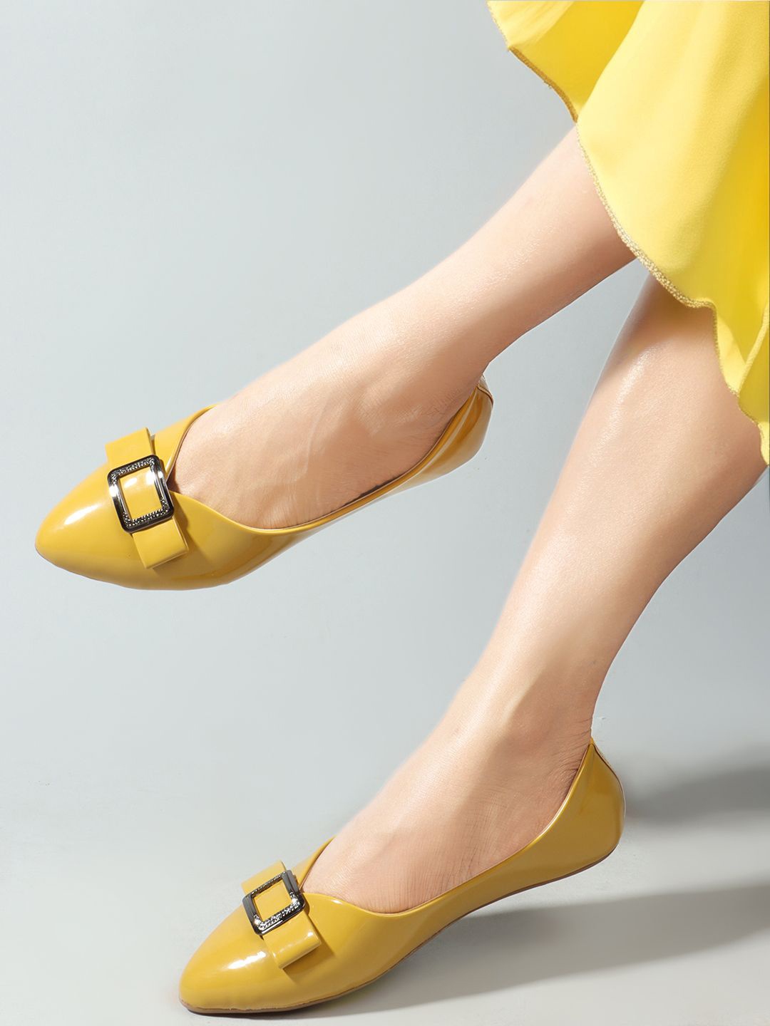 

Lavie Women Solid Ballerinas Flats, Yellow
