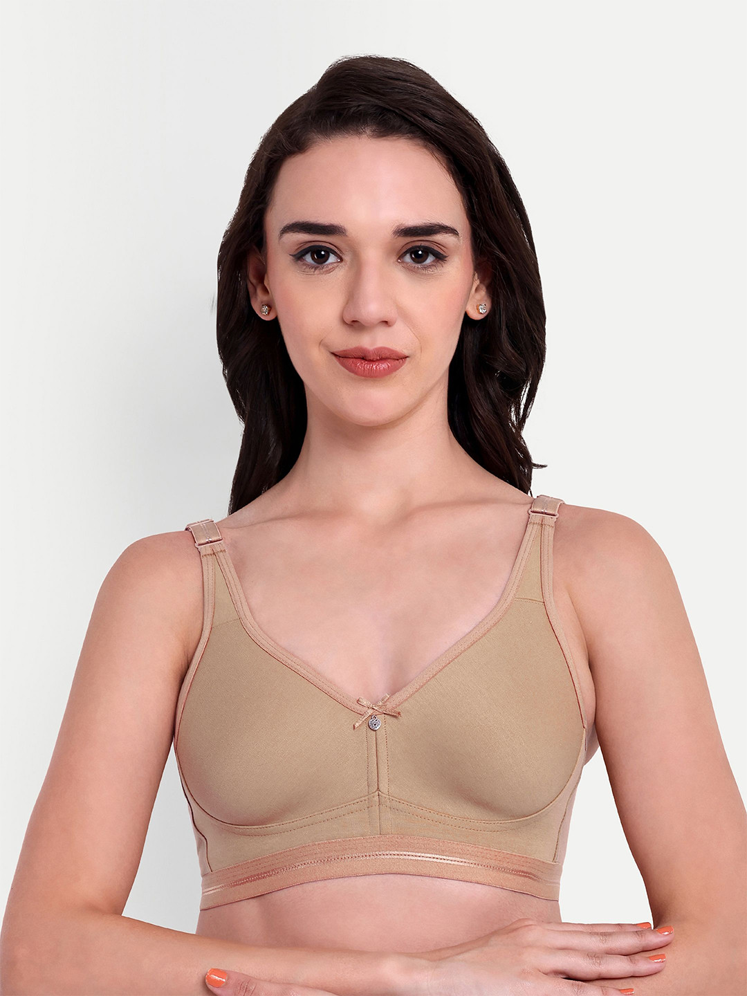 

Skin Beauty Solid Full Coverage Non Padded Bra, Gold