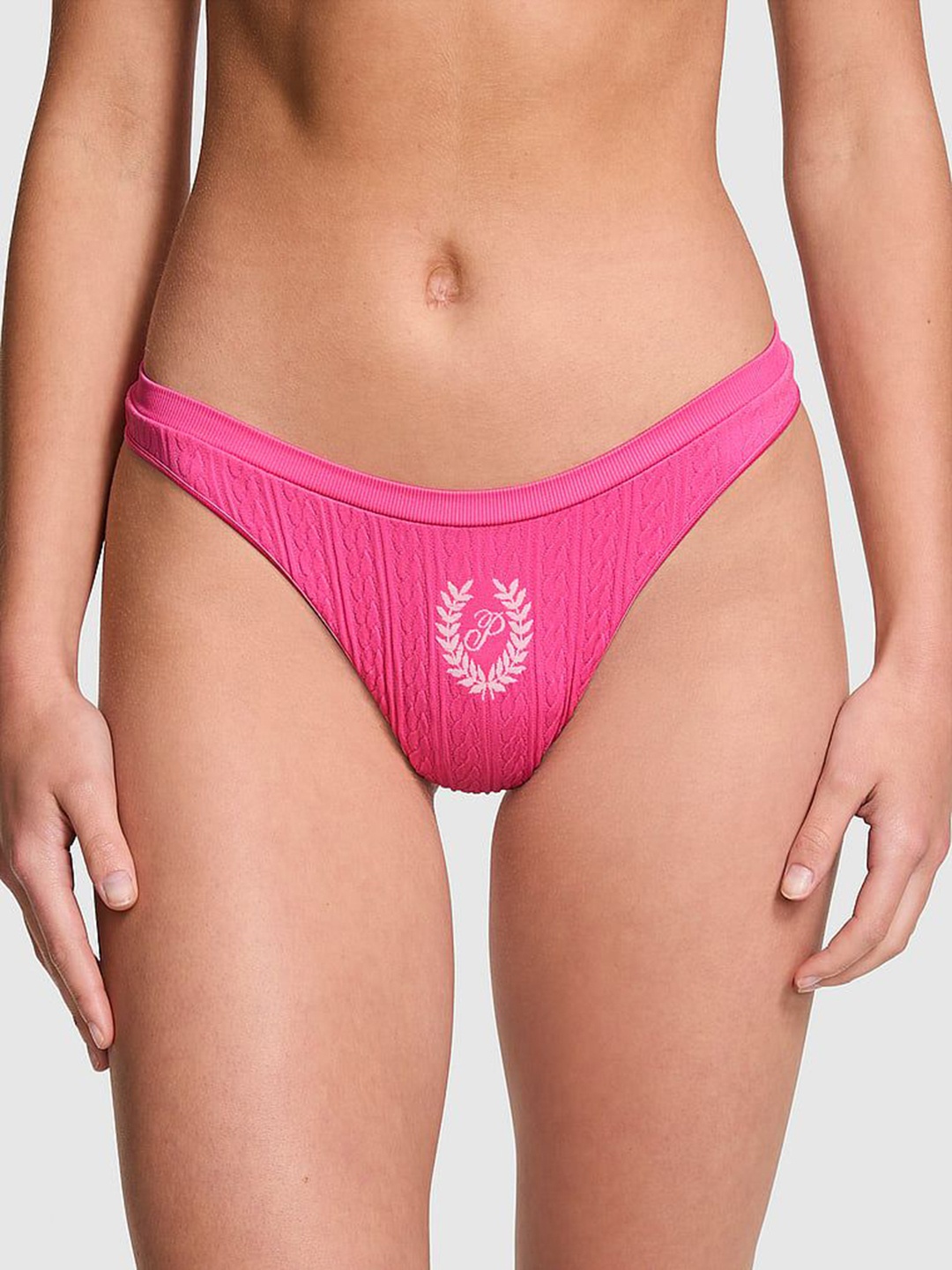 

Victoria's Secret Solid Seamless High-Leg Thong Panty, Pink