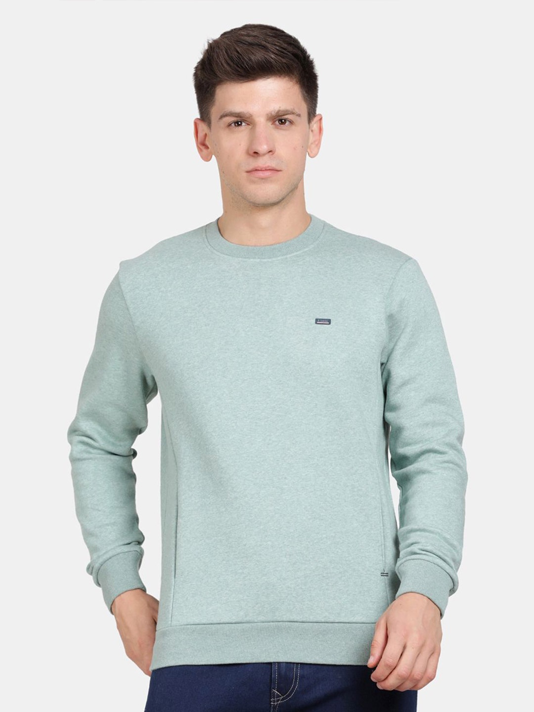 

t-base Men Solid Sweatshirt, Green