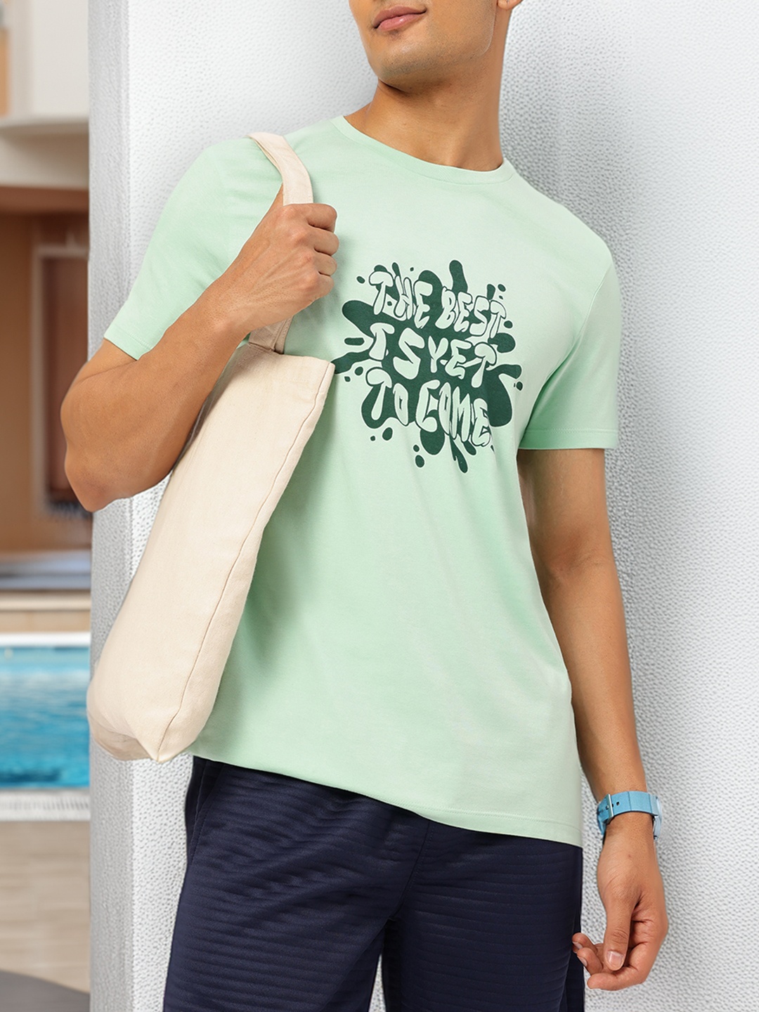 

Kook N Keech Typo Fun Minimalist T-shirt, Green