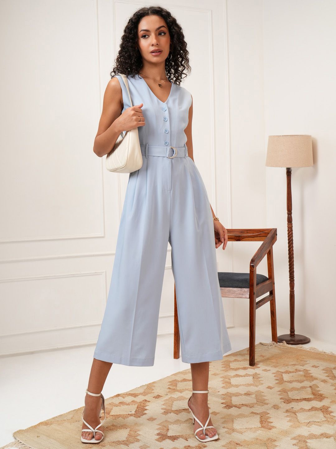 

Tokyo Talkies Solid Basic Jumpsuit, Blue