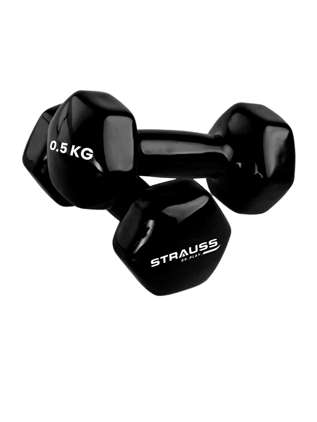 

STRAUSS Pack Of 2 Workout Dumbells-0.5 Kg, Black