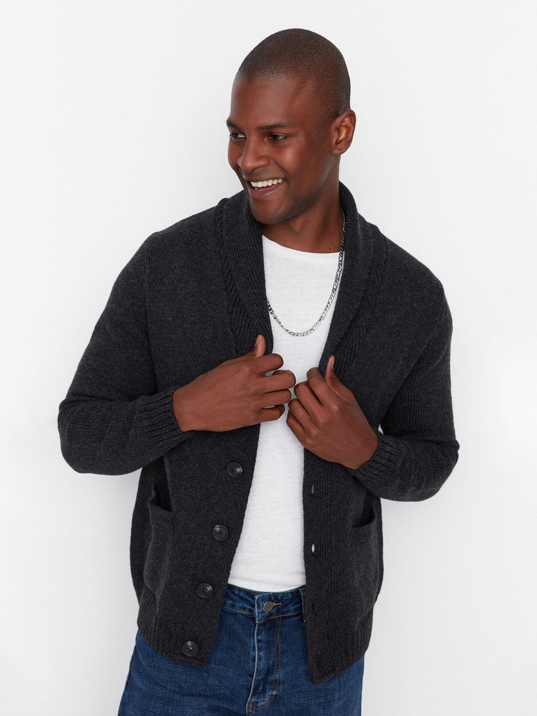 

Trendyol Men Cardigan, Black