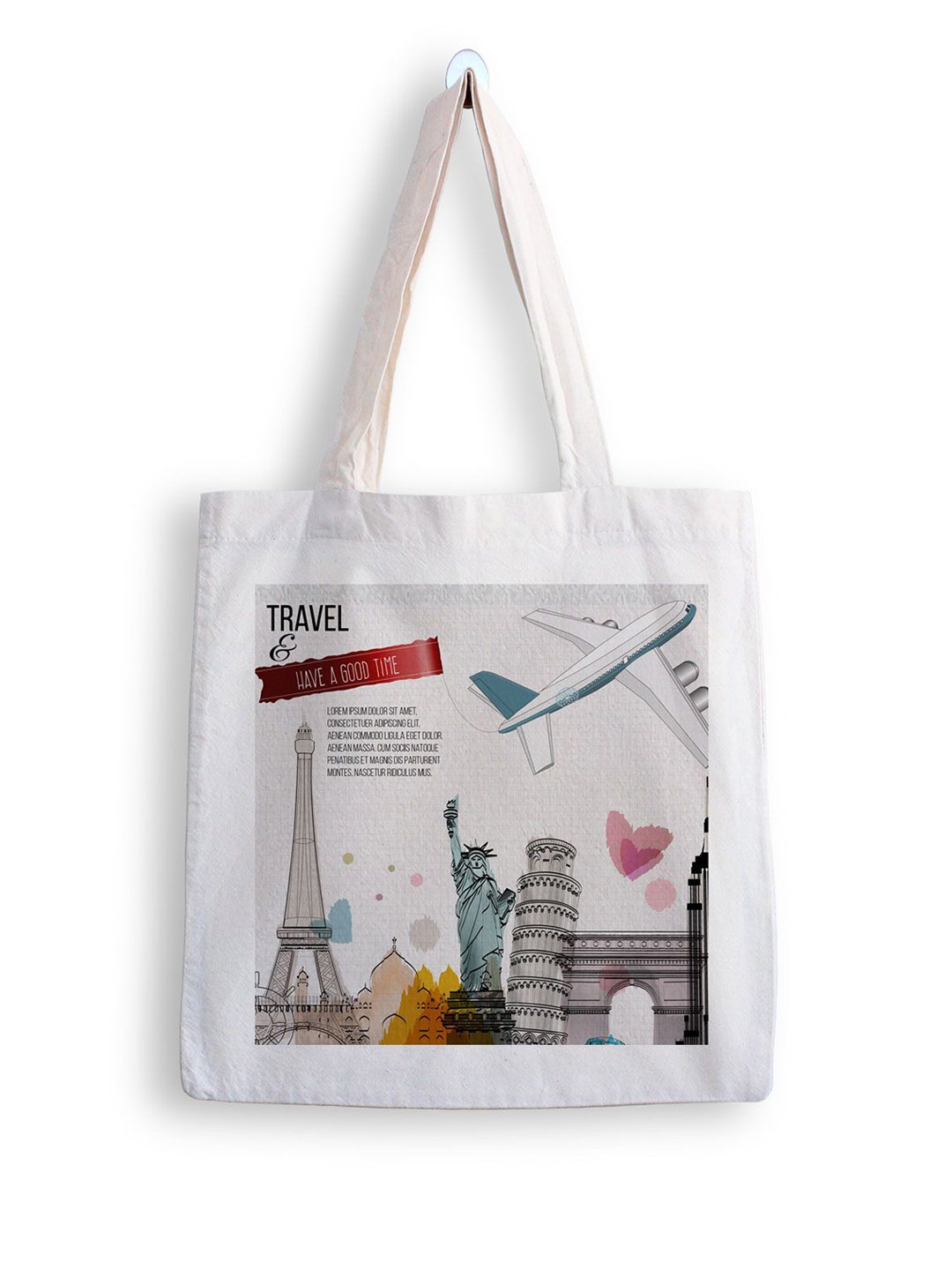 

ARTBUG Printed Shopper Tote Bag, White