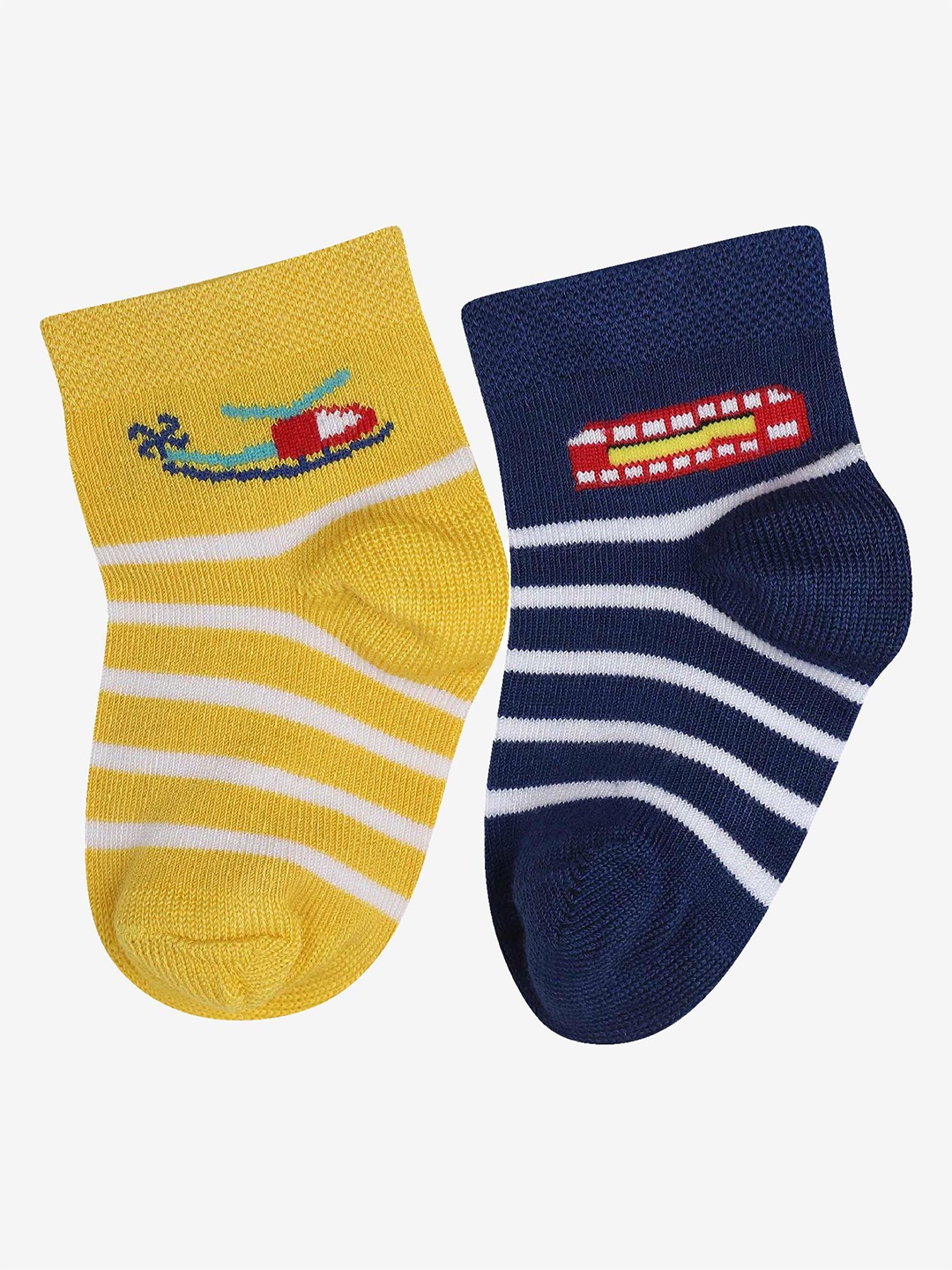 

Bodycare Pack Of 2 Boys Patterned Ankle Length Socks, Yellow