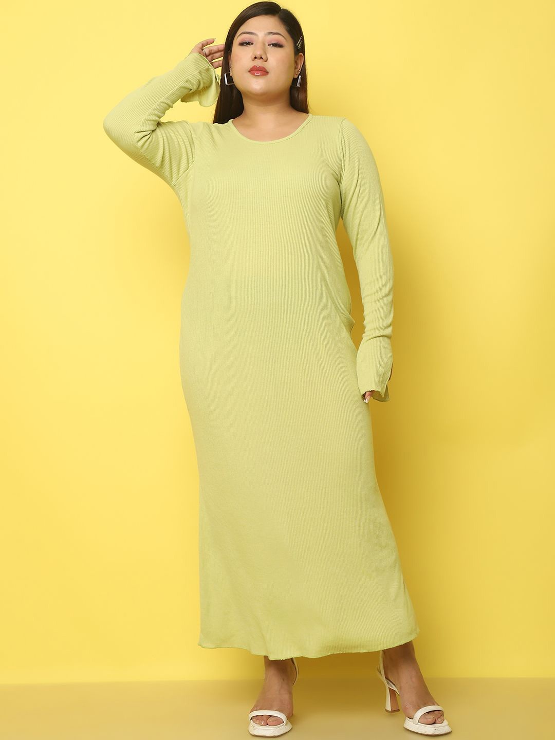 

theRebelinme A-Line Maxi Dress, Lime green