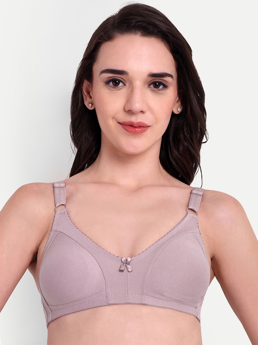

Skin Beauty Solid Full Coverage Non Padded Bra, Grey
