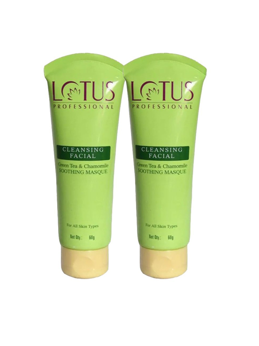 

Lotus Professional 2-Pcs Green Tea Chamomile Cleansing Facial Soothing Masque - 60g Each