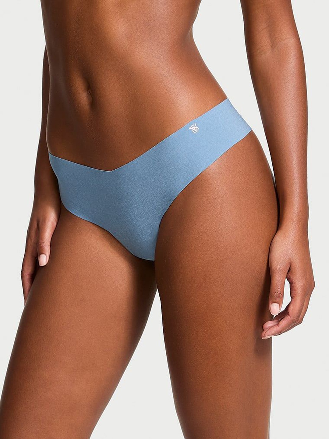 

Victoria's Secret Women Solid Breathable Low-Rise Thongs, Blue