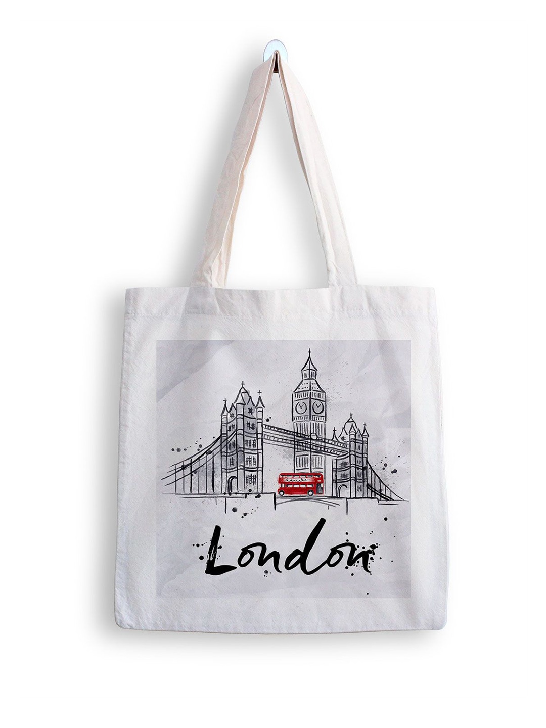 

ARTBUG Printed Shopper Tote Bag, White