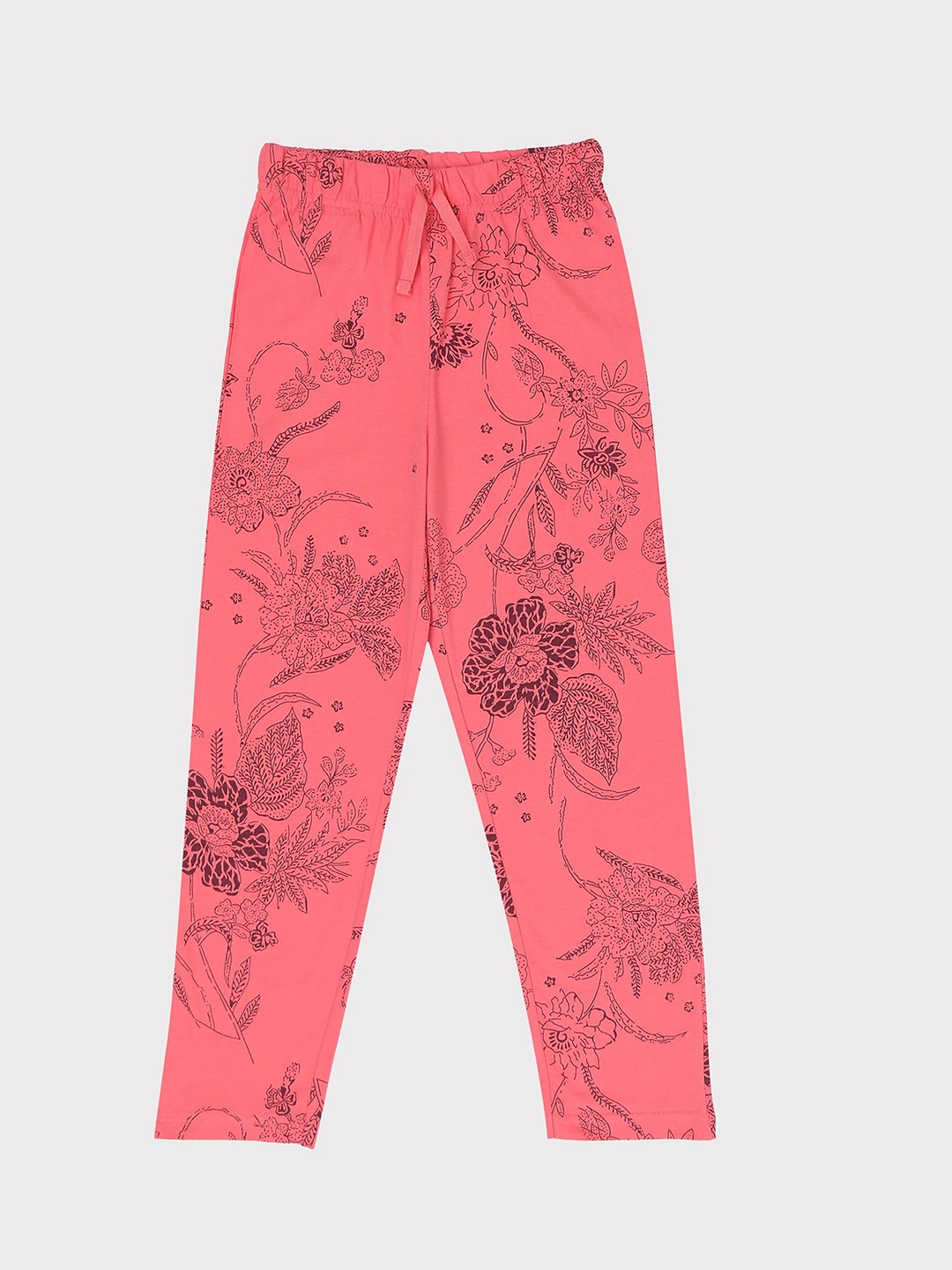 

F&S Girls Printed Cotton Slip-On Lounge Pant, Orange