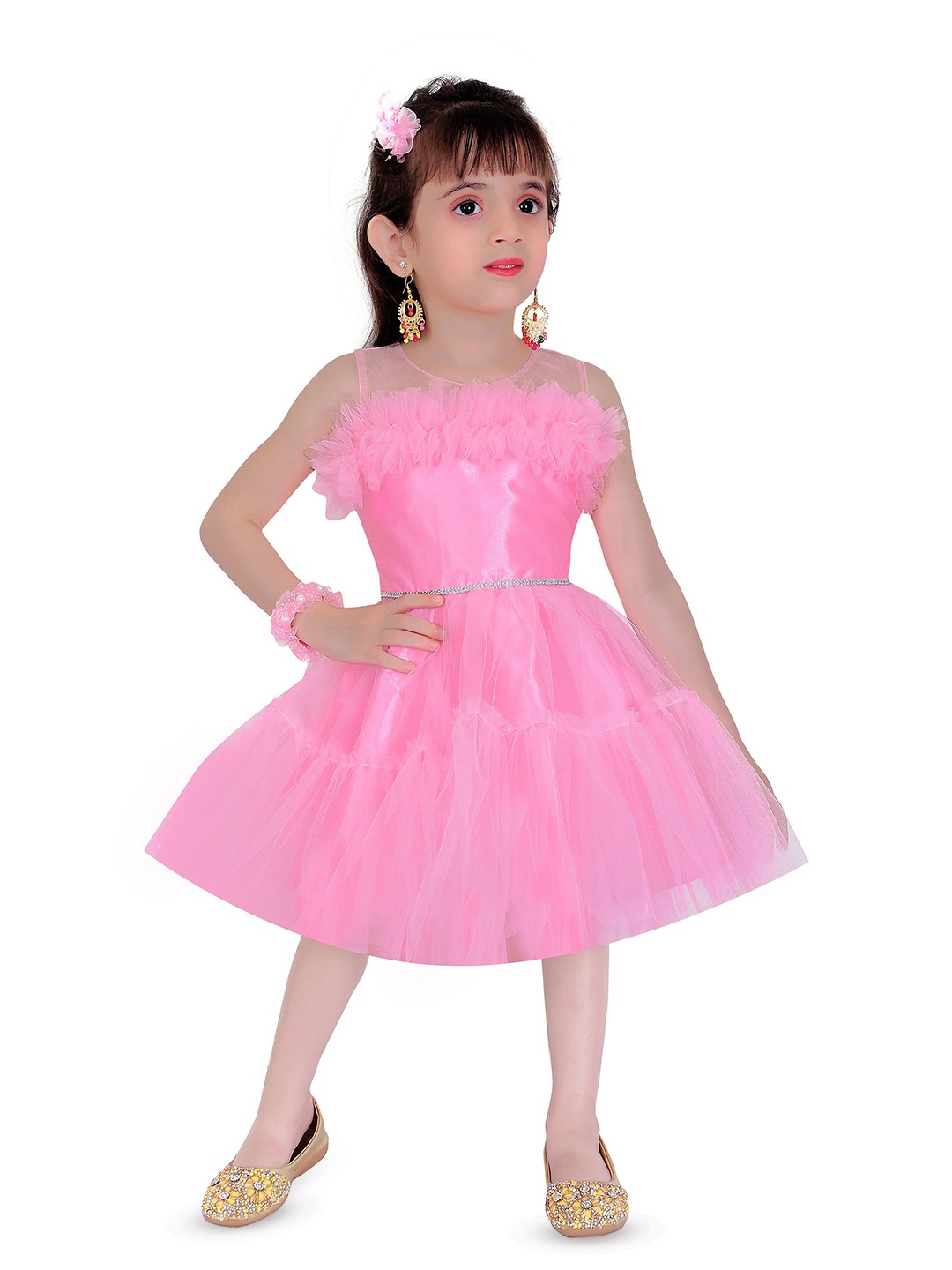 

BAESD Embellished Fit & Flare Dress, Pink