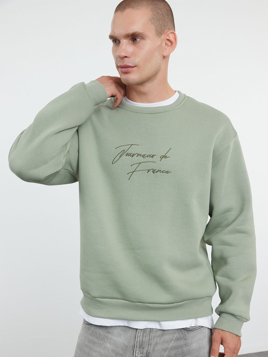 

Trendyol Men Printed Sweatshirt, Grey