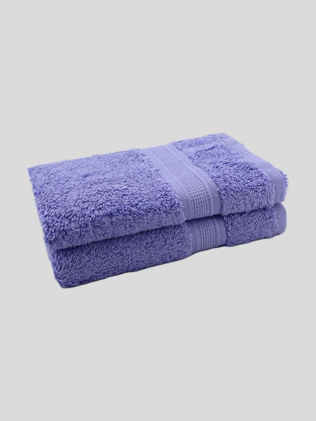 

BOMBAY DYEING Lavender Pack of 2 Santino 550 GSM Pure Cotton Solid Hand Towel