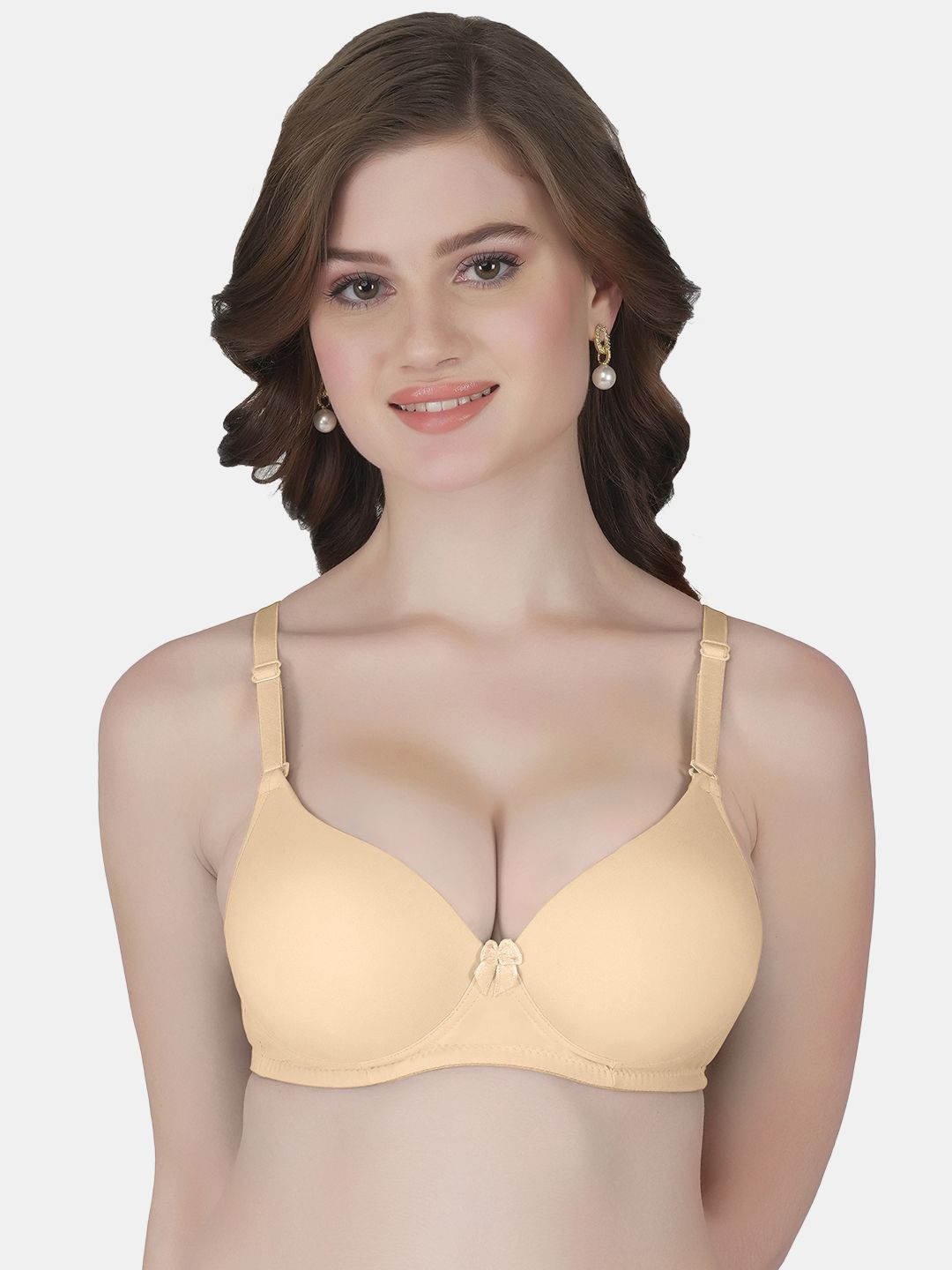 

Joomie Bra Medium Coverage Heavily Padded Non-Wired, Beige