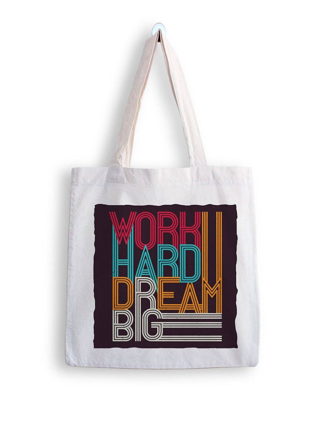 

ARTBUG Printed Structured Tote Bag, White