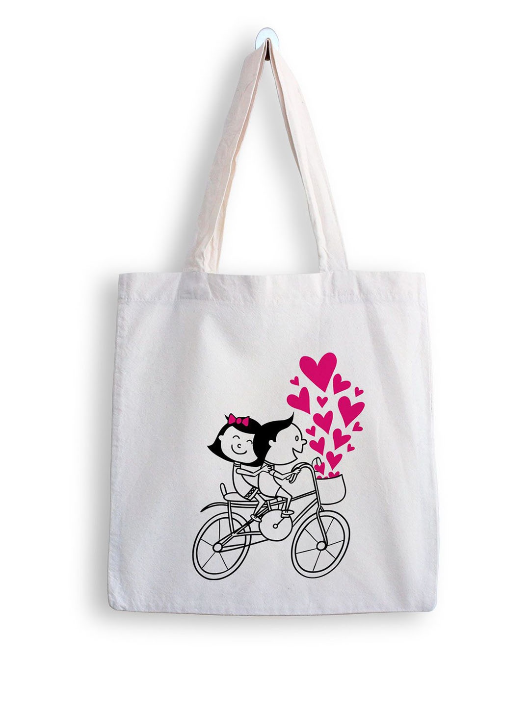

ARTBUG Printed Structured Tote Bag, White