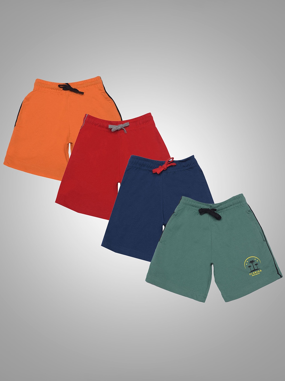 

Dollar Champion Kidswear Pack of 4 Boys Solid Regular Fit Shorts, Multi