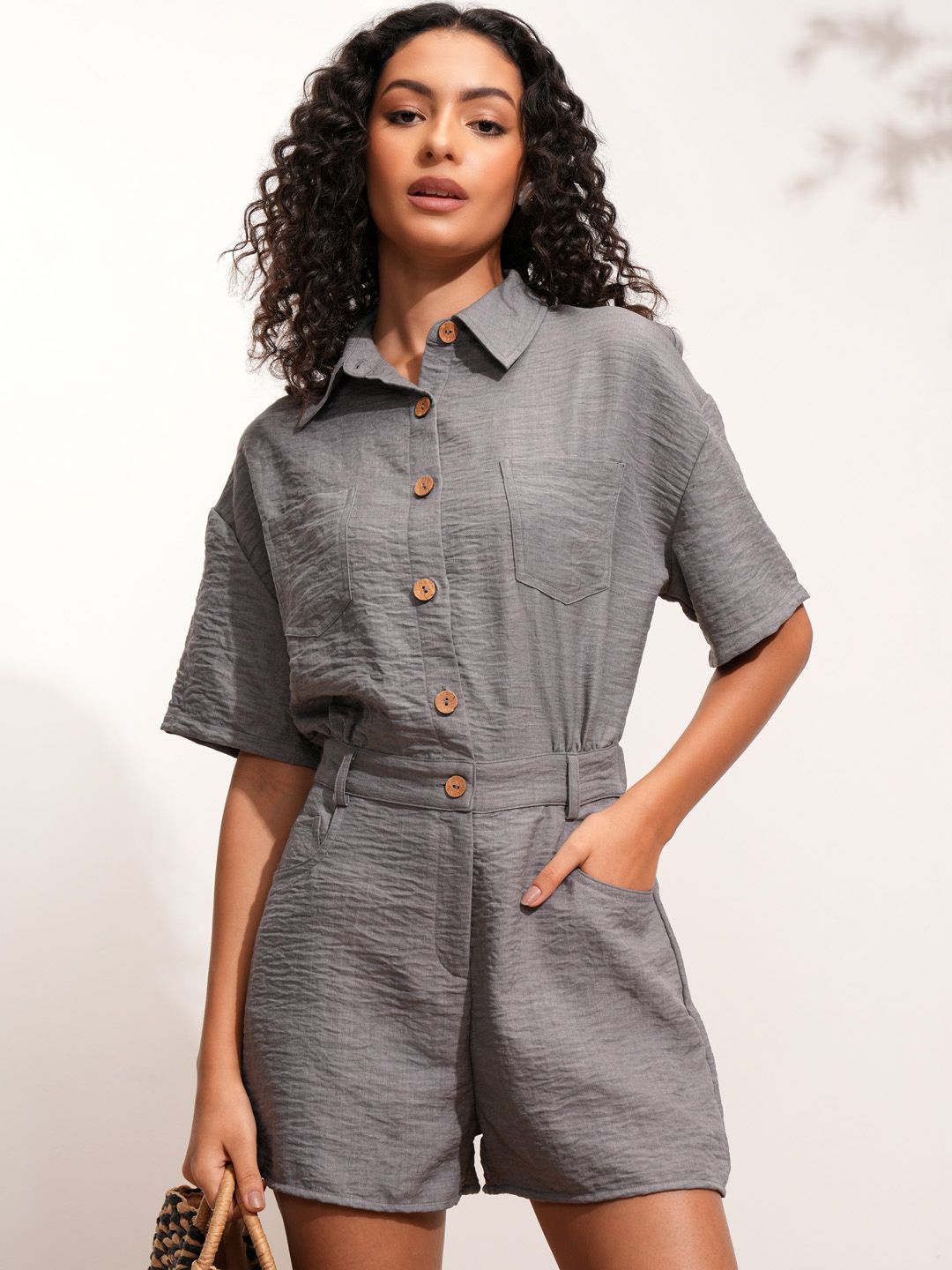 

Tokyo Talkies Basic Jumpsuit, Grey