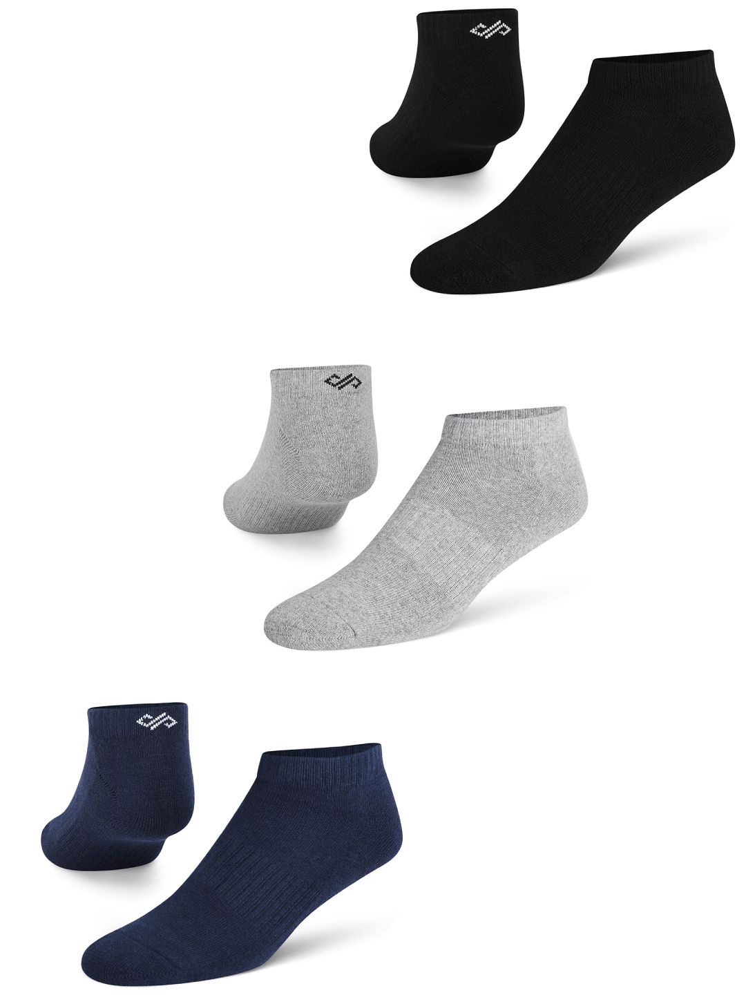 

Dynamocks Unisex Pack Of 3 Ankle-Length Socks, Navy blue