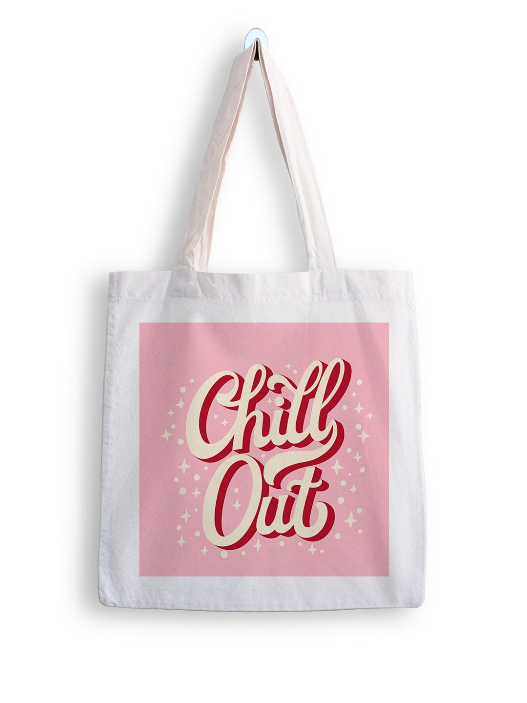 

ARTBUG Printed Structured Tote Bag, White