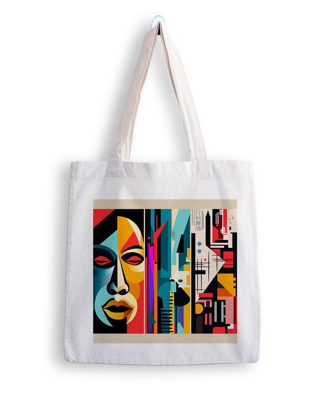 

ARTBUG Printed Shopper Tote Bag, White