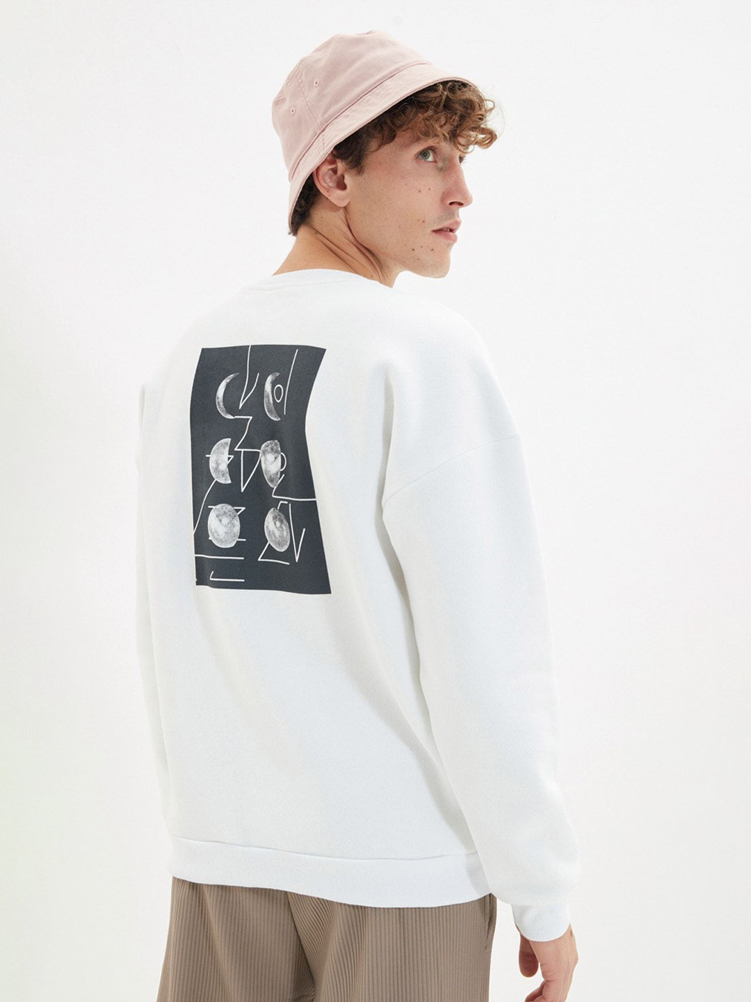 

Trendyol Men Printed Sweatshirt, White