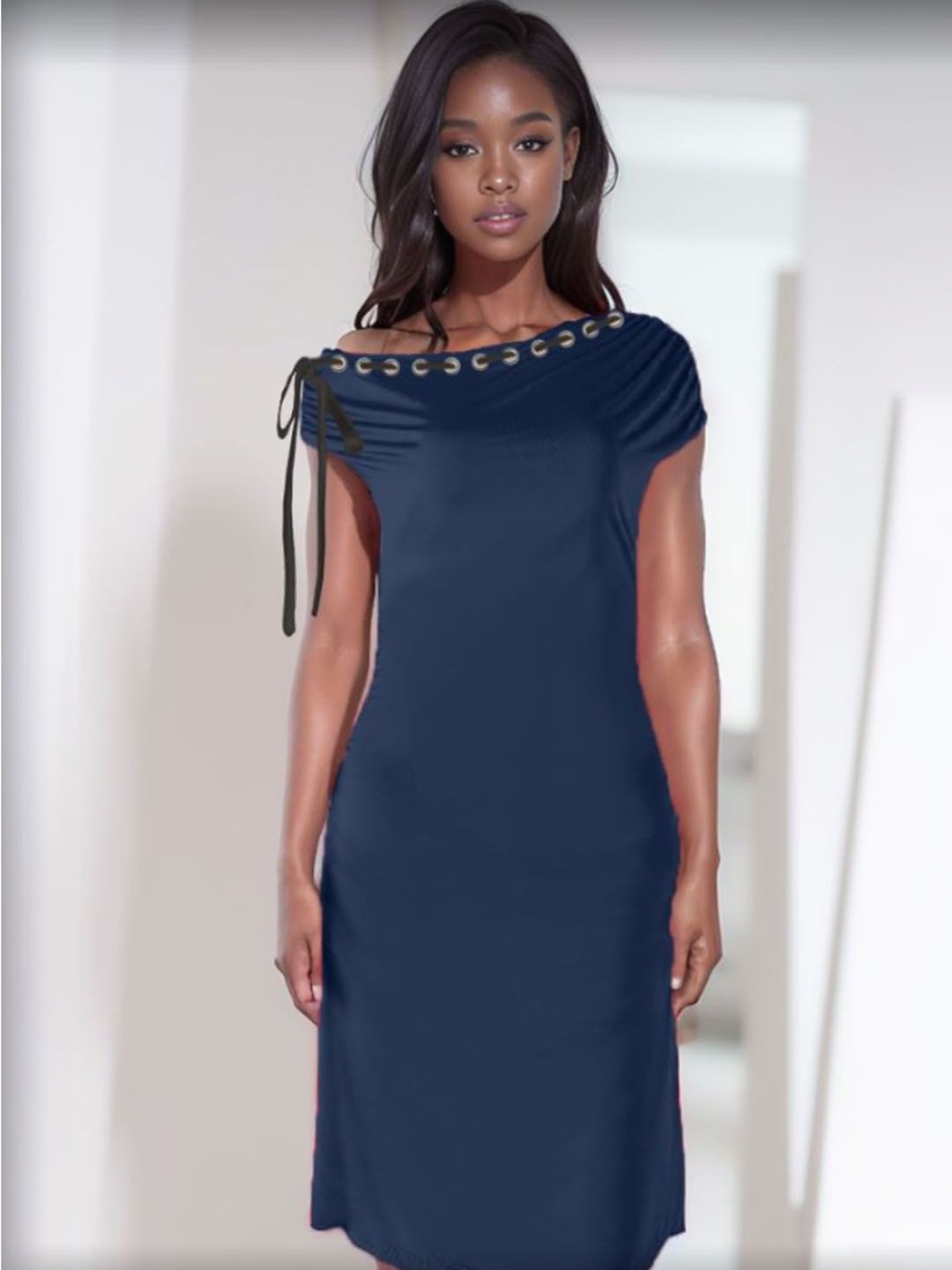

StyleCast Georgette Sheath Dress, Navy blue