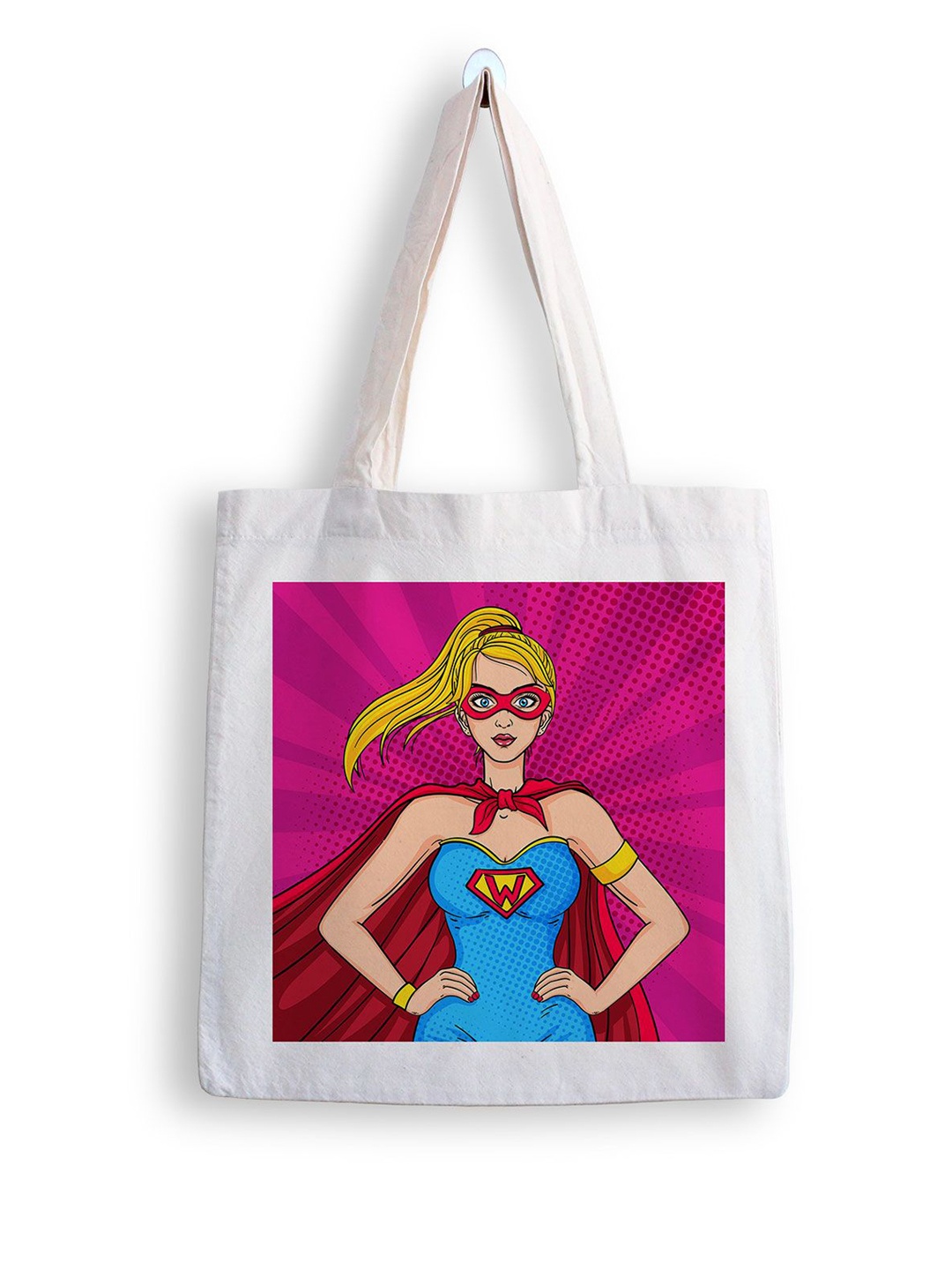 

ARTBUG Printed Structured Tote Bag, White