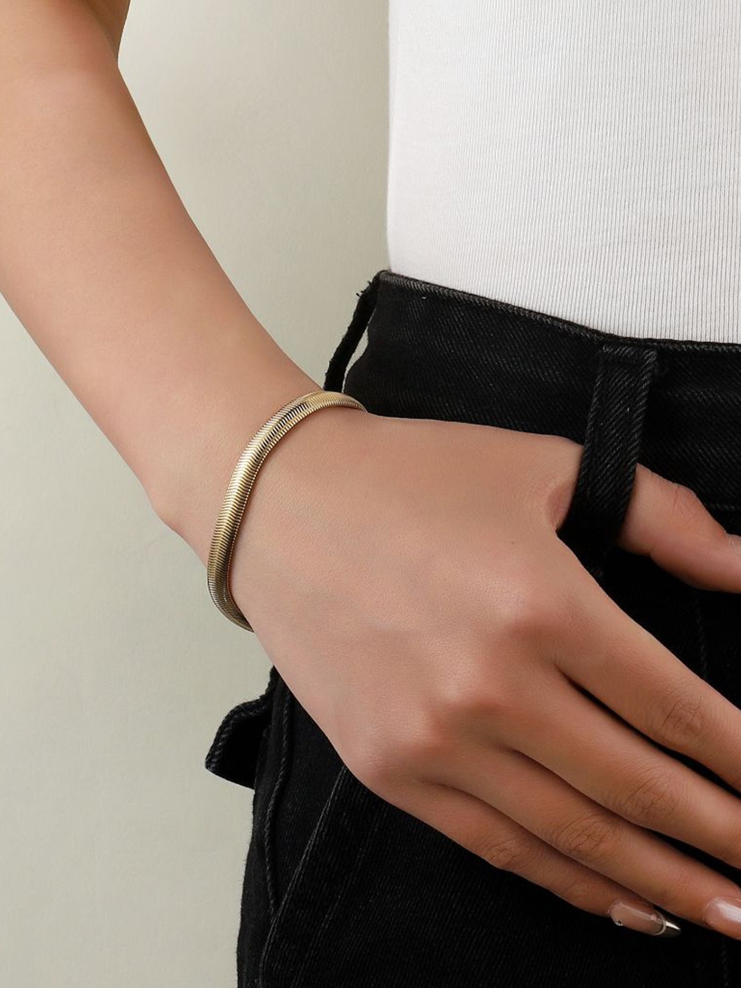 

SALTY Stainless Steel Boldy Bold Wraparound Bracelet, Gold