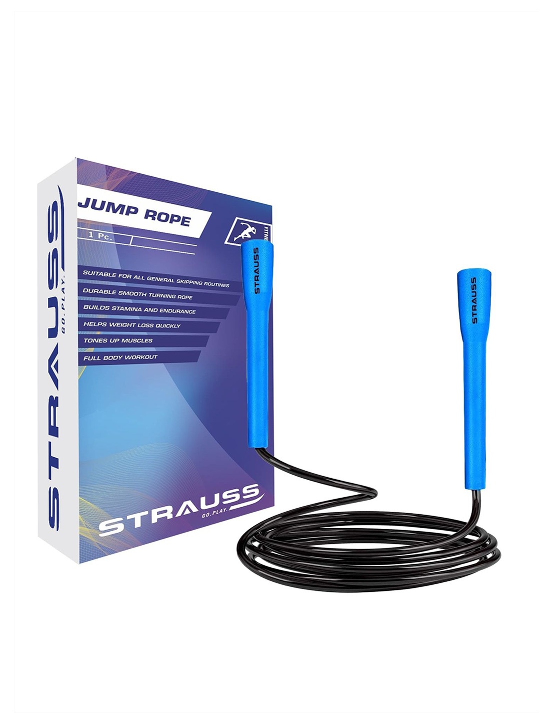 

STRAUSS Skipping Rope Workout Accessories, Blue