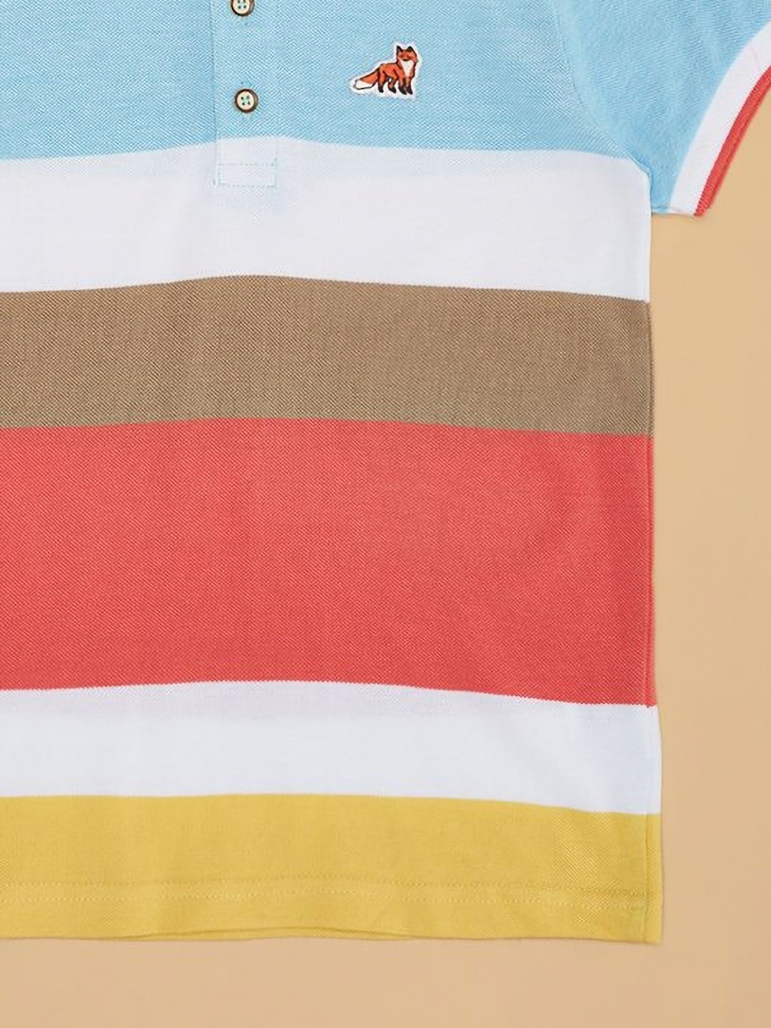 

Pantaloons Junior Boys Striped Polo Collar Cotton T-Shirt, Blue
