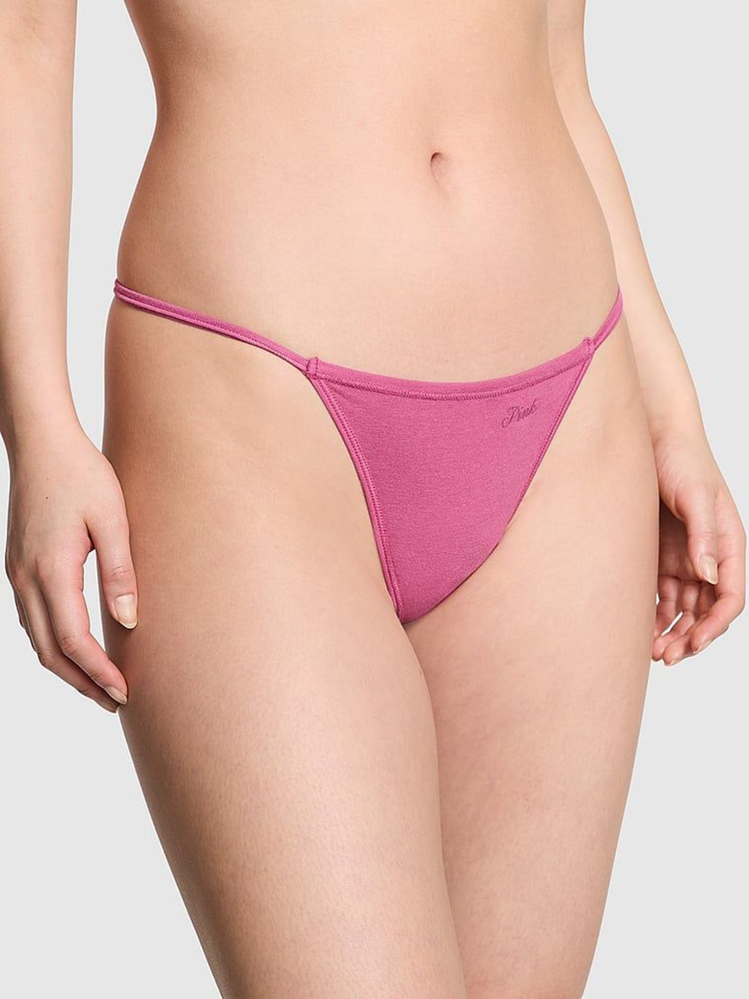 

Victoria's Secret Solid Pink Low-Rise Thong Briefs 112458503WTN, Purple