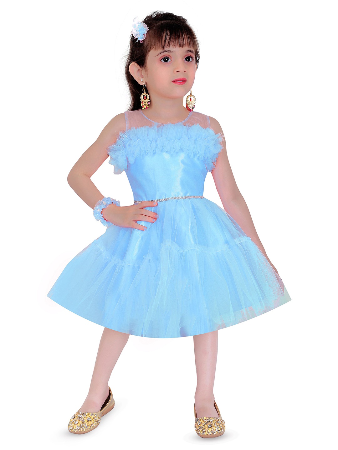 

BAESD Embellished Fit & Flare Dress, Blue