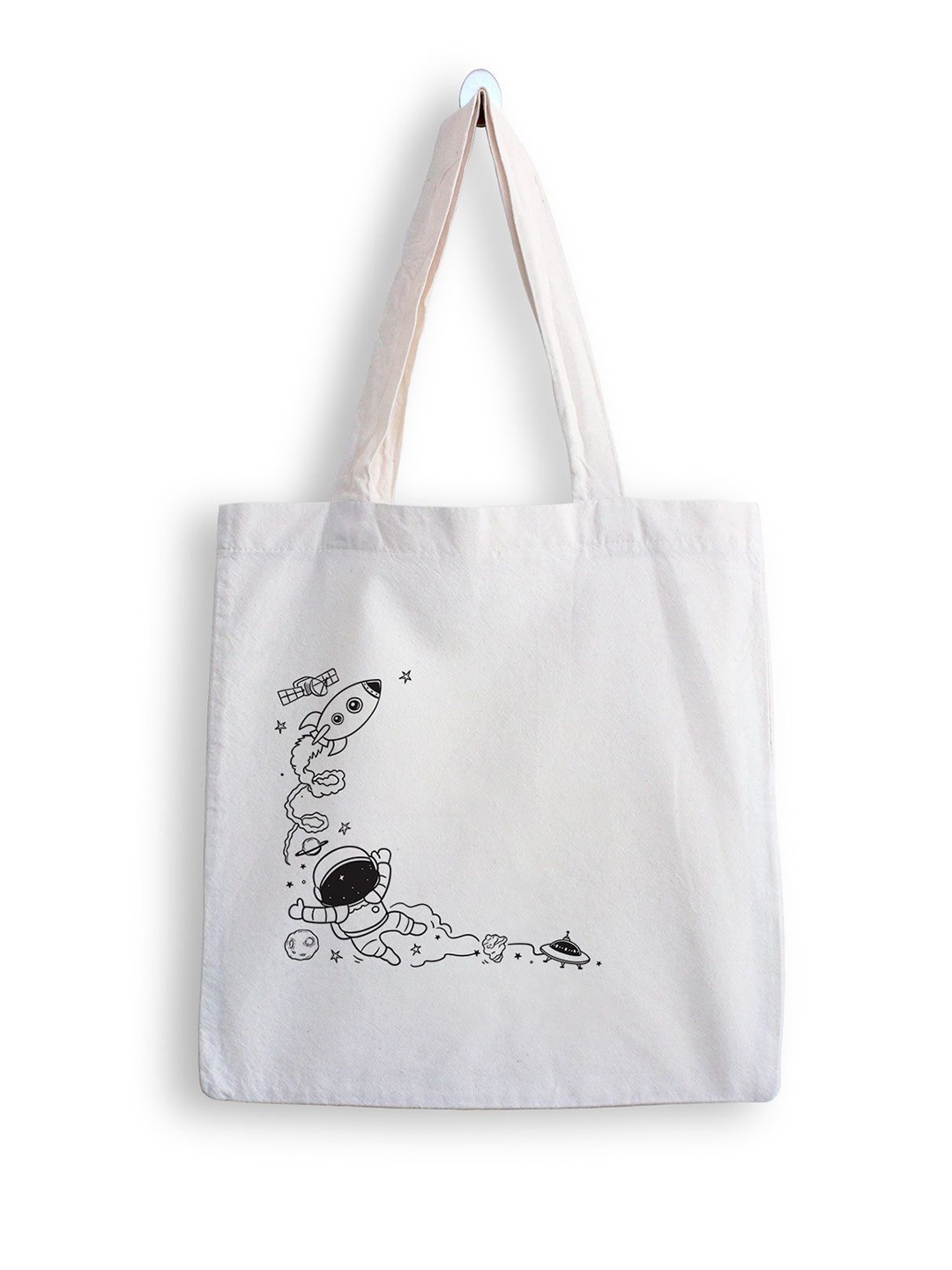 

ARTBUG Printed Shopper Tote Bag, White