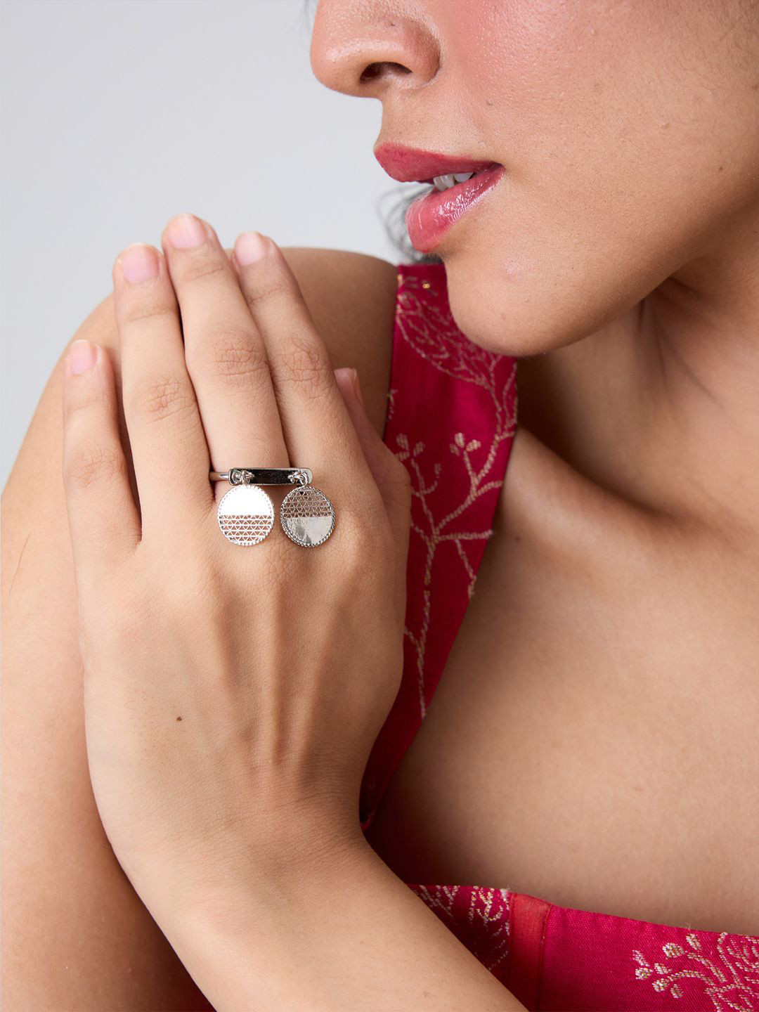 

The Slow Studio Silver-Plated Adjustable Finger Ring